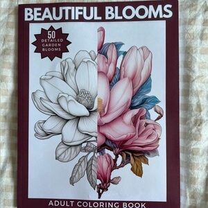 Beautiful blooms adult colouring book